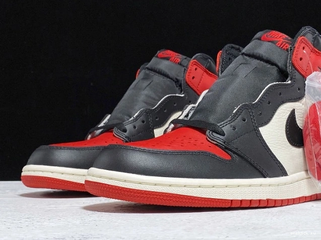 Rep Onekick Retro 1 High Jordan Toe 555088-610 Air Bred OG 0706